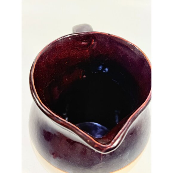 Roseville Stoneware Pitcher Vase RRP Made in USA. Beige/Brown Two Toned Farmhous - Picture 12 of 12